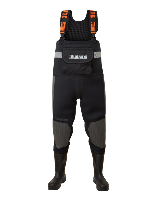 Ollyskins 2914 Neoprene Industrial Chest Wader, S5 Wellington