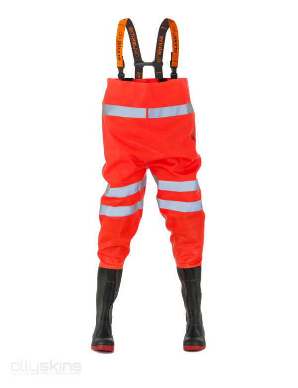 Ollyskins 2644 Hi-Viz EN ISO 20471 Industrial Chest Wader