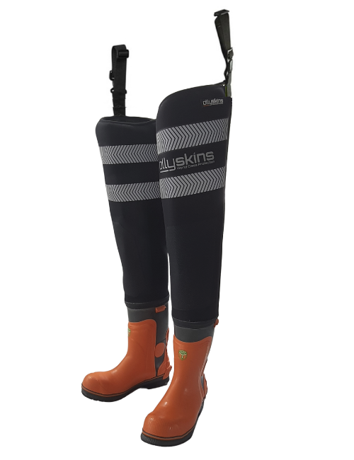 Ollyskins 2990 5mm Neoprene Thigh Wader/S5 Husvarna 24m/sec Wellington