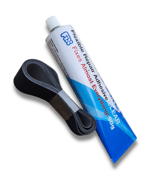 Stormsure 90gms Adhesive, Black (with 1m Seam Repair Tape)